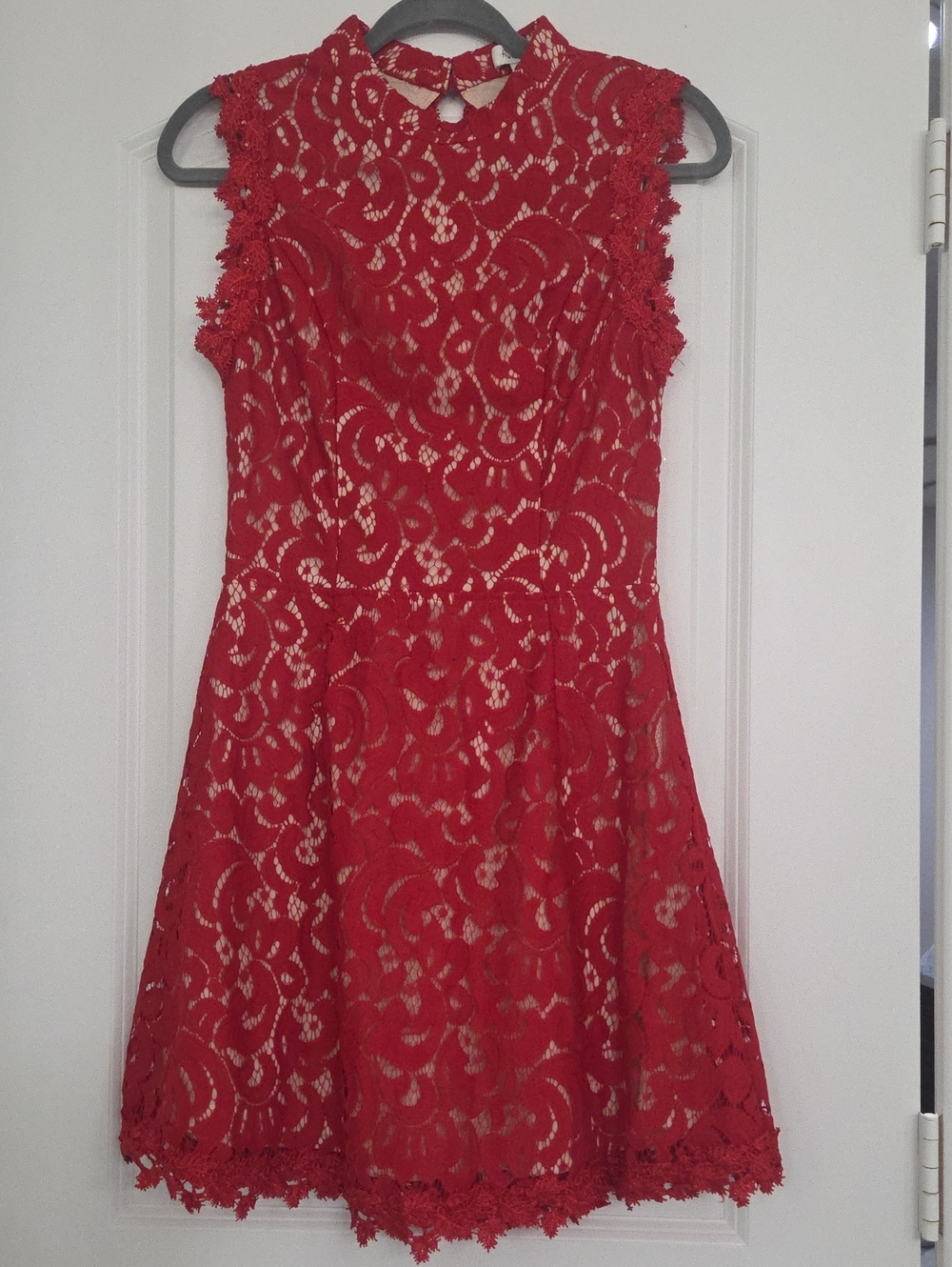 Pretty Red Lace Dress By Francescas In Great Condition!